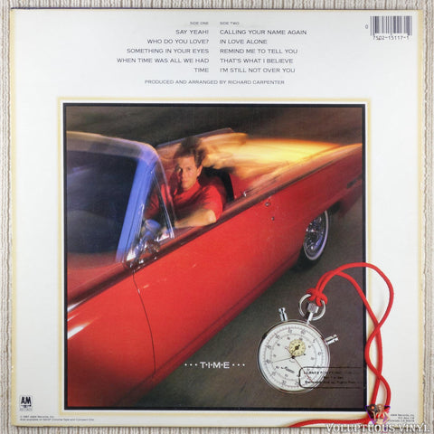Richard Carpenter – Time vinyl record back cover