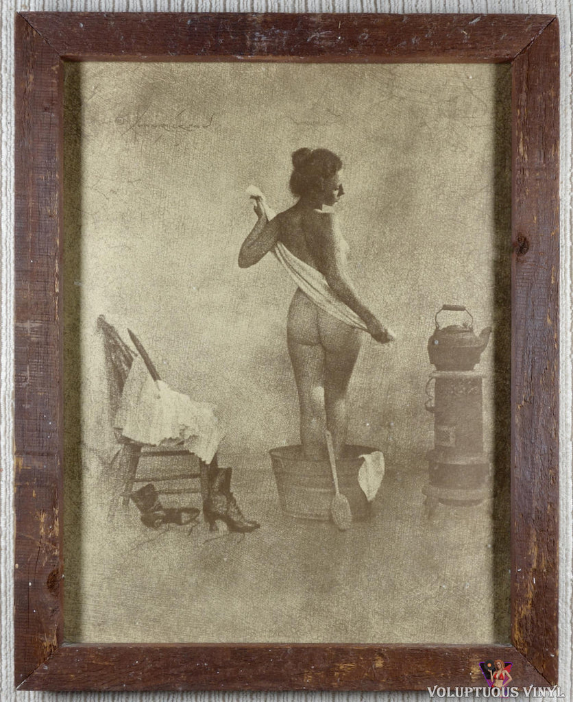 Rolland Hendrickson Framed Sepia Print Of Woman Drying Off