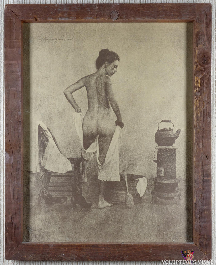 Rolland Hendrickson Framed Sepia Print Of Woman Dressing