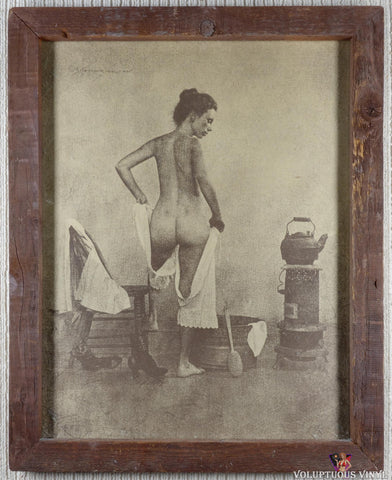 Rolland Hendrickson Framed Sepia Print Of Woman Dressing