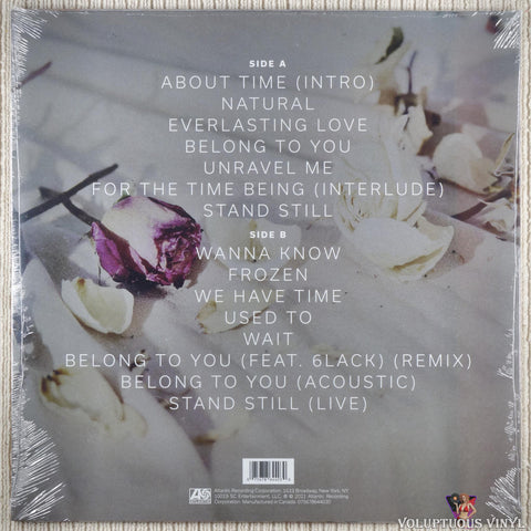 Sabrina Claudio – About Time vinyl record back cover