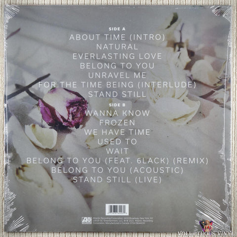 Sabrina Claudio – About Time vinyl record back cover