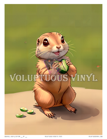 Squirrel Baby Art Print