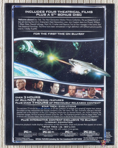 Star Trek: The Next Generation Motion Picture Collection (First Contact / Generations / Insurrection / Nemesis) Blu-ray back cover