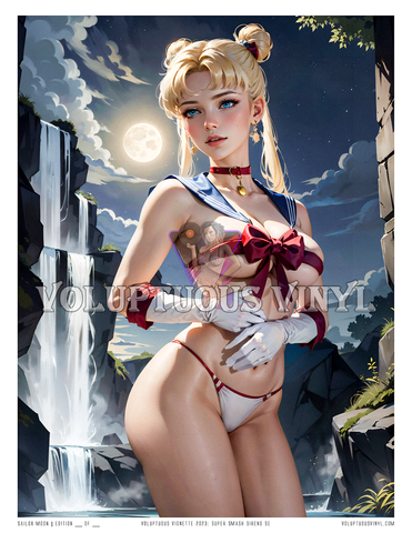 Super Smash Sirens SE (Swimsuit Edition): Sailor Moon ~ Art Print ~ Basking In The Pale Moonlight