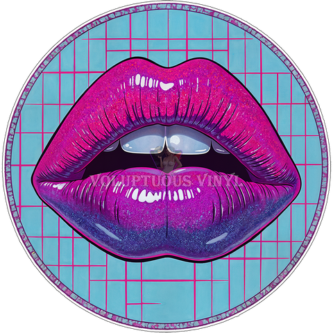 Synth Lips ~ Deluxe Die Cut, Vinyl Sticker