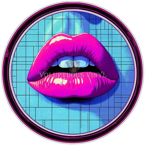 Synth Lips ~ Deluxe Die Cut, Vinyl Sticker