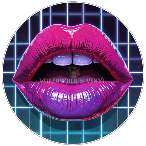 Synth Lips ~ Deluxe Die Cut, Vinyl Sticker