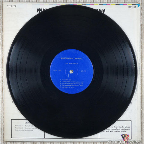 The Kingsmen ‎– Presented By Colonial Mobile Homes vinyl record 