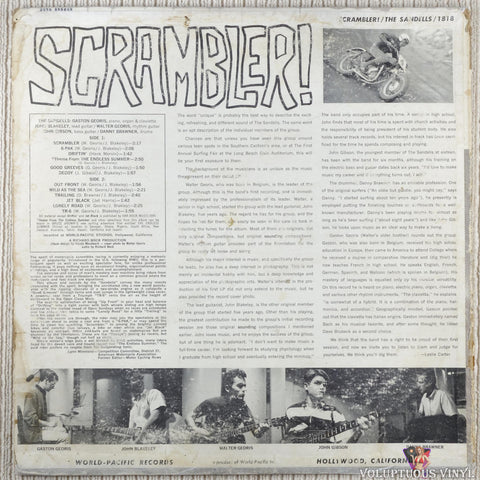 The Sandells ‎– Scrambler! vinyl record back cover