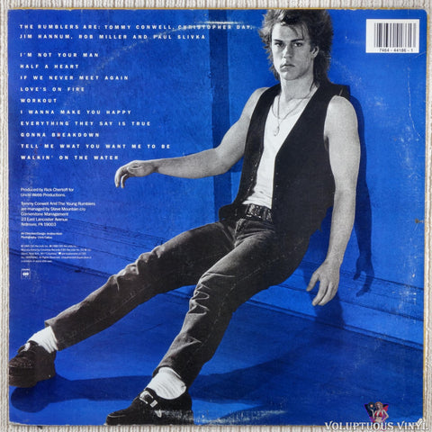 Tommy Conwell And The Young Rumblers – Rumble vinyl record back cover