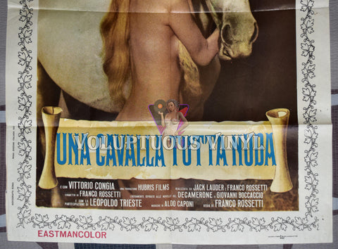 A Naked Mare (1972) - Italian 2F Poster bottom half