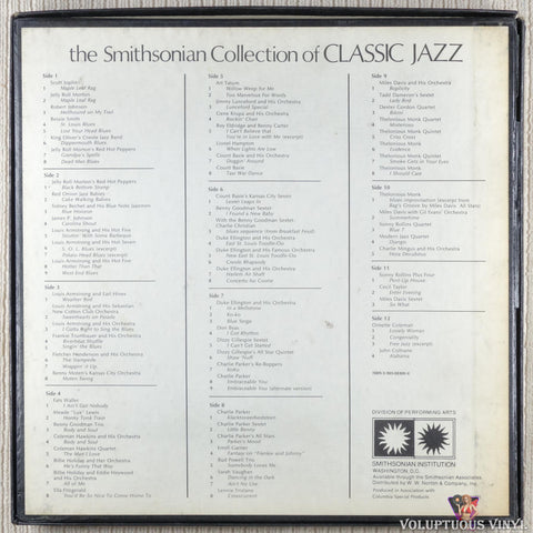 Various – The Smithsonian Collection Of Classic Jazz vinyl record back cover