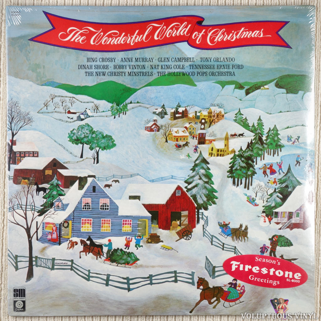 Various – The Wonderful World Of Christmas vinyl record front cover