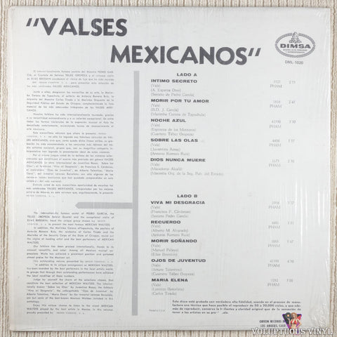Various – Valses Mexicanos vinyl record back cover