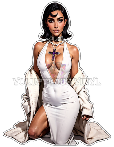 Venus de Vinyl: Kim K: Attallah The Cross ~ Deluxe Die Cut, Vinyl Sticker
