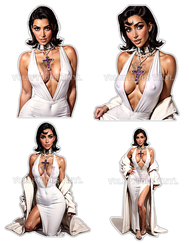 Venus de Vinyl: Kim K: Attallah The Cross ~ Deluxe Die Cut, Vinyl Sticker Set