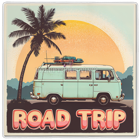 Road Trip ~ Deluxe Die Cut, Vinyl Sticker