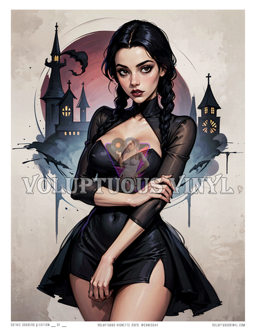 Wednesday: Gothic Goddess ~ Art Print ~ The Night Of The Witching Hour