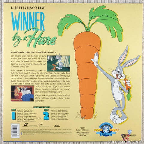 Winner By A Hare: 14 Of Bugs Bunny's Best LaserDisc back cover