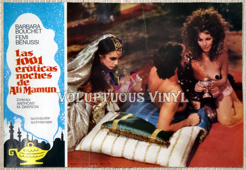 1001 Nights Of Pleasure [Las 1001 eróticas noches de Ali Mamun] (1979) - Spainish Lobby Card - Harem Girls