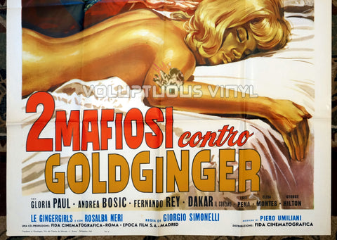 Due mafiosi contro Goldginger - Italian 2F Poster - Nude Golden Girl - Bottom Half