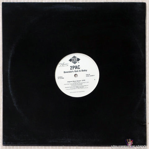 2Pac Featuring Eric Williams Of Blackstreet ‎– Do For Love vinyl record back cover