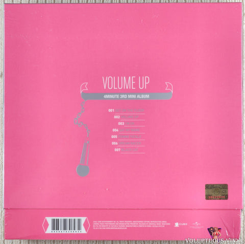 4Minute ‎– Volume Up CD back cover