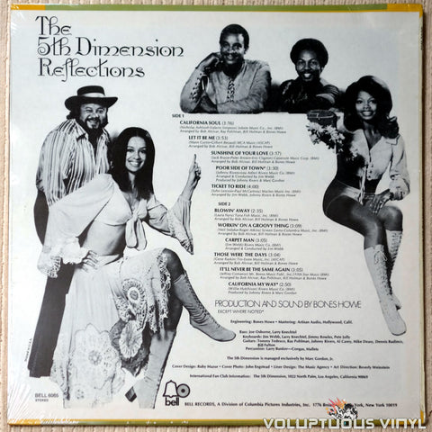 The 5th Dimension ‎– Reflections - Vinyl Record - Back Cover