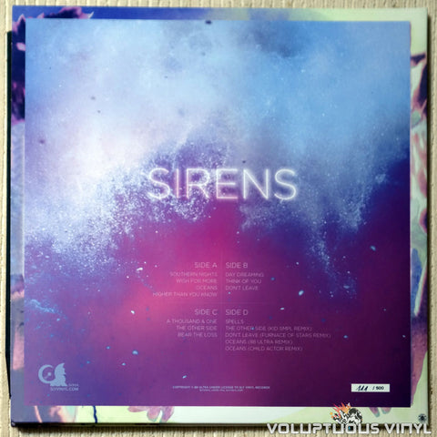 88 Ultra ‎– Sirens - Vinyl Record - Back Cover