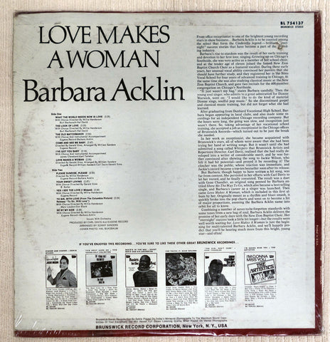 Barbara Acklin – Love Makes A Woman vinyl record back cover