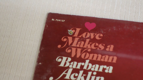 Barbara Acklin – Love Makes A Woman vinyl record front cover top left corner