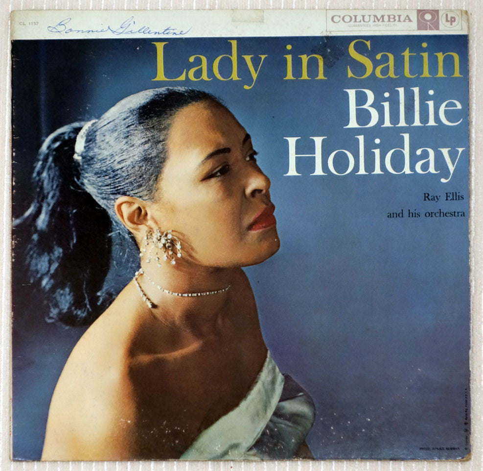 Billie Holiday With Ray Ellis And His Orchestra ‎Lady In Satin vinyl record front cover