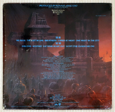 Dio ‎– The Last In Line vinyl record back cover