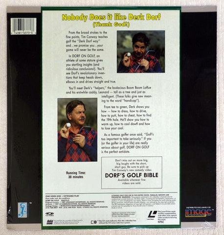 Dorf On Golf Laserdisc - Back Cover