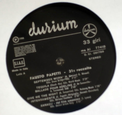 Fausto Papetti - 31a Collection - Vinyl Record - Label