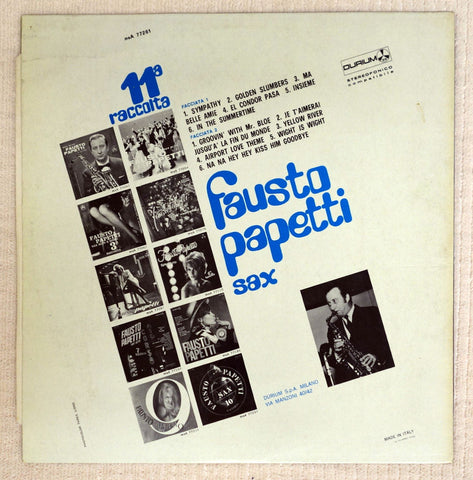 Fausto Papetti ‎– 11a Raccolta - Vinyl Record - Back Cover