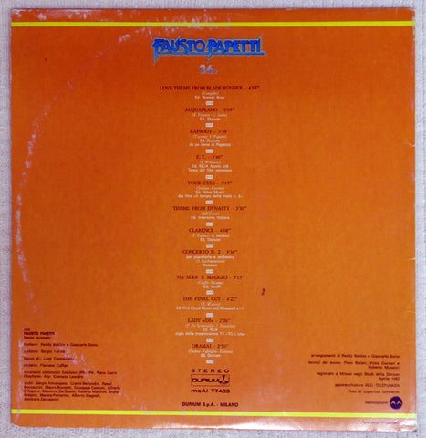 Fausto Papetti ‎– 36a Raccolta - Vinyl Record - Back Cover