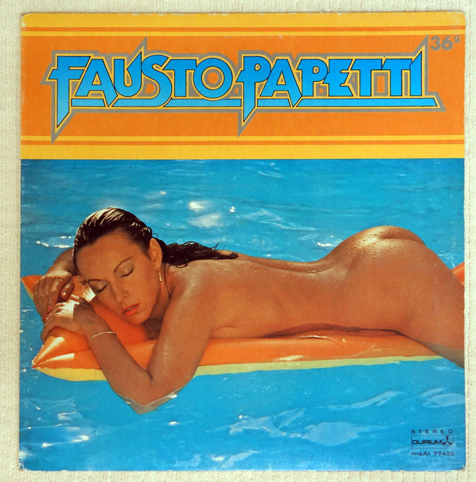 Fausto Papetti ‎– 36a Raccolta - Vinyl Record - Front Cover Cheescake with nude woman floating in pool.