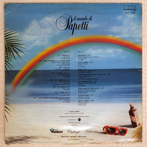 Fausto Papetti ‎– Il Mondo Di Papetti - Vinyl Record - Back Cover