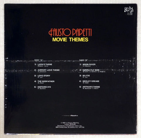 Fausto Papetti – Movie Themes vinyl record back cover