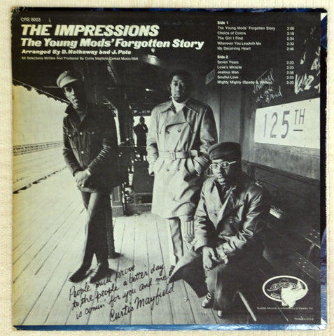 Impressions ‎– The Young Mods Forgotten Story - Vinyl Record - Back Cover