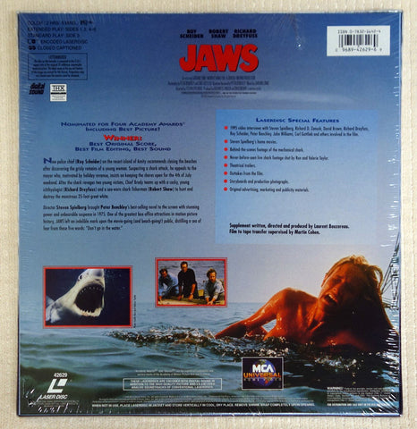 Jaws Signature Collection laserdisc box set back cover.