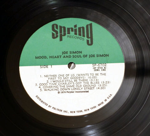 Joe Simon ‎– Mood, Heart And Soul vinyl record