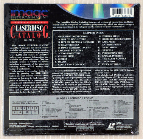 LaserDisc Catalog Vol.2 LaserDisc back cover