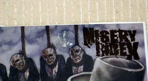 Misery Index ‎– Hang Em High vinyl record front cover top right corner