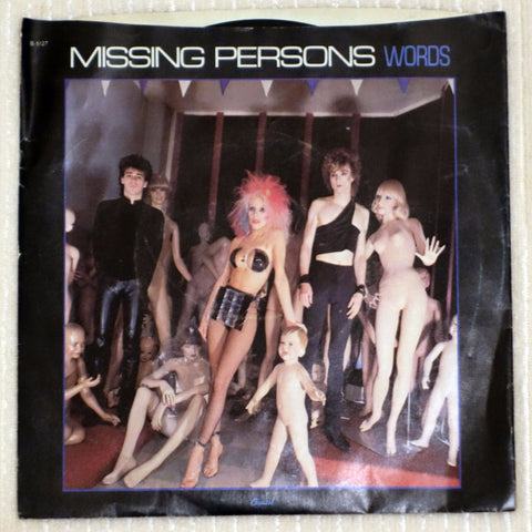 Missing Persons ‎– Words vinyl record front cover