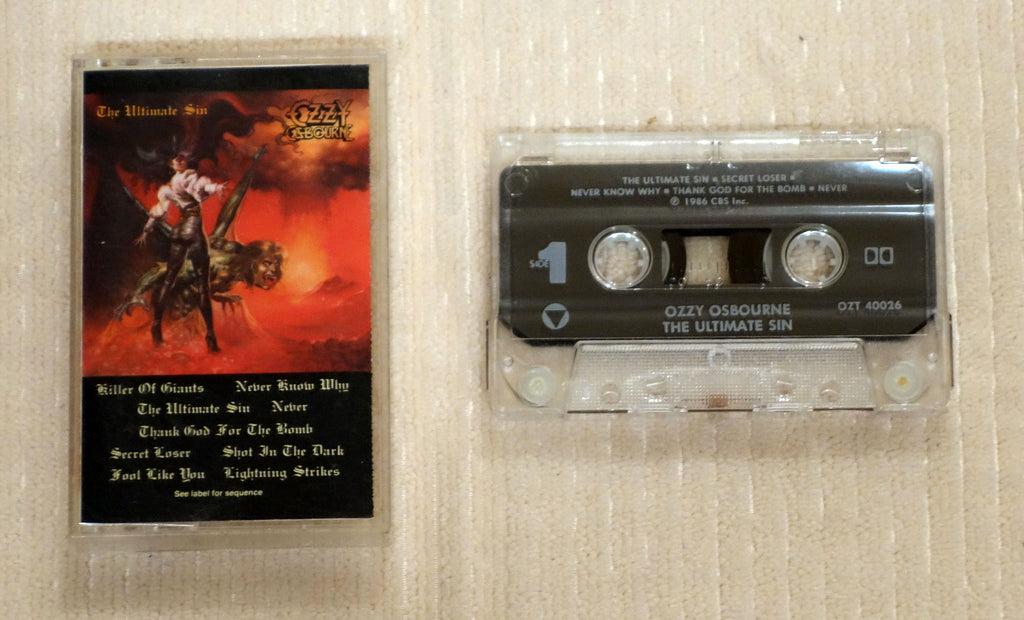 Ozzy Osbourne ‎– The Ultimate Sin cassette tape