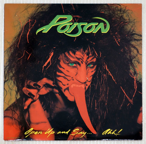 Poison – Open Up And Say ...Ahh! vinyl record front cover