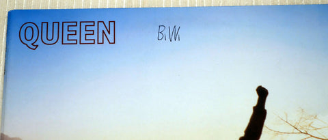 Queen ‎– Made In Heaven vinyl record front cover top left corner section